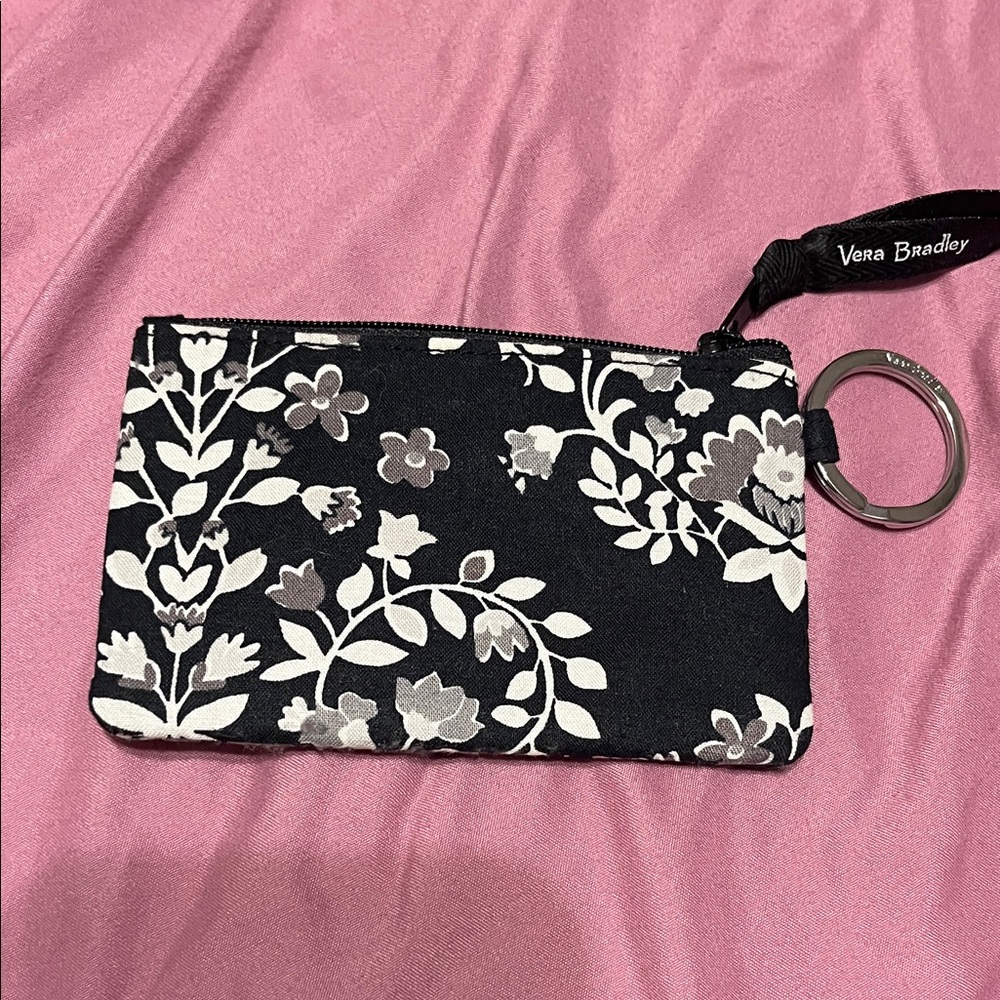 Vera Bradley Black and White Floral Pouch